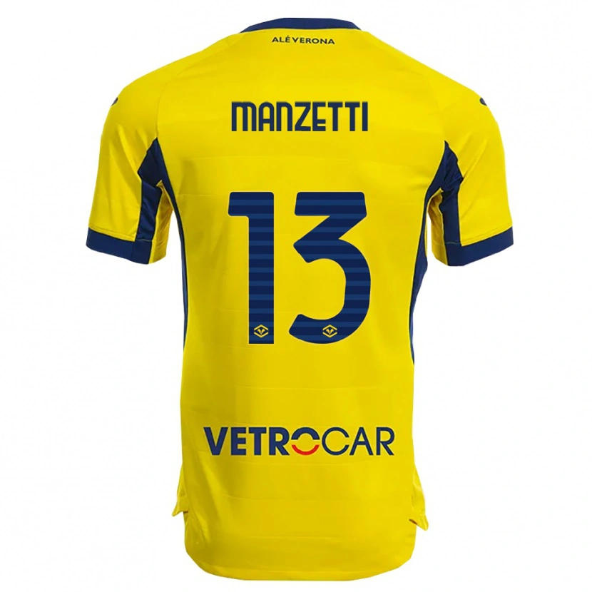 DanxenレディースAurora Manzetti#13イエロー ネイビーアウェイシャツ2025/26ジャージーユニフォーム