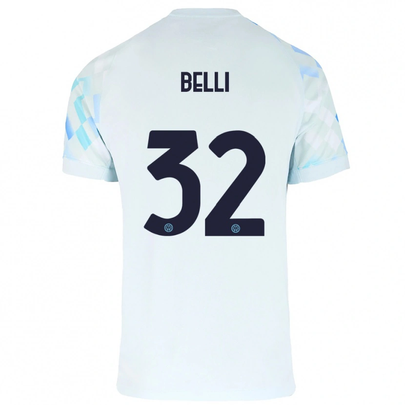 DanxenレディースElena Belli#32ホワイト ブルーアウェイシャツ2025/26ジャージーユニフォーム