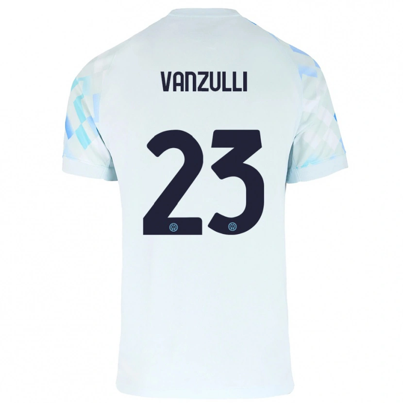 DanxenレディースMarco Vanzulli#23ホワイト ブルーアウェイシャツ2025/26ジャージーユニフォーム