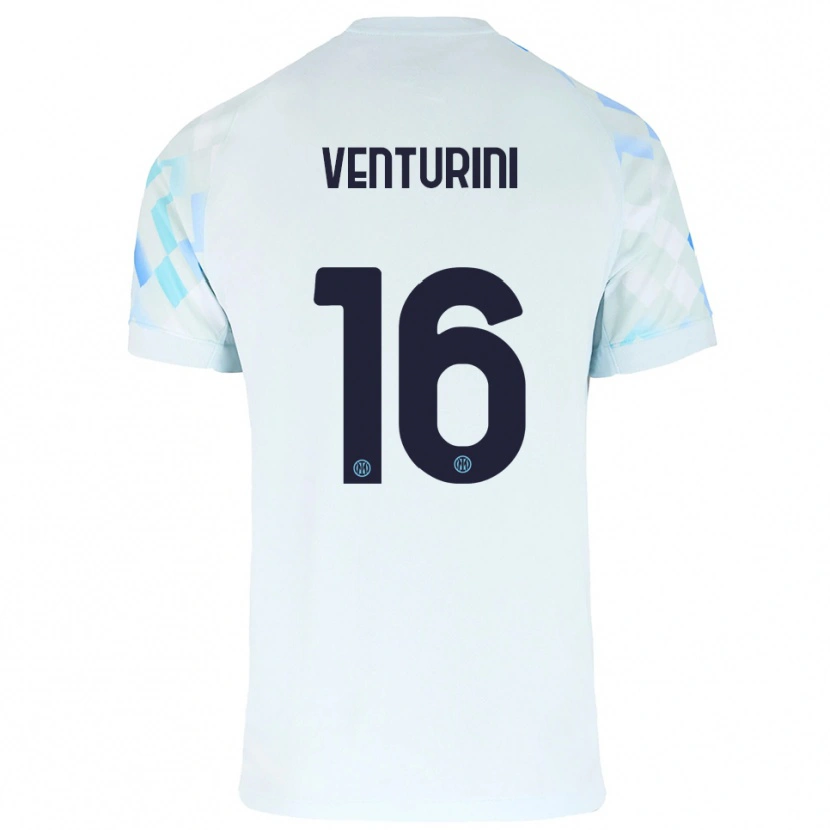 DanxenレディースMatteo Venturini#16ホワイト ブルーアウェイシャツ2025/26ジャージーユニフォーム