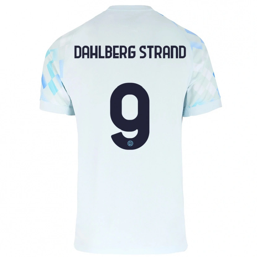DanxenレディースJonas Dahlberg Strand#9ホワイト ブルーアウェイシャツ2025/26ジャージーユニフォーム