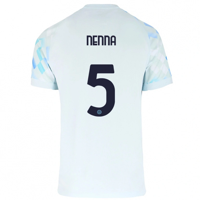DanxenレディースAlessandro Nenna#5ホワイト ブルーアウェイシャツ2025/26ジャージーユニフォーム