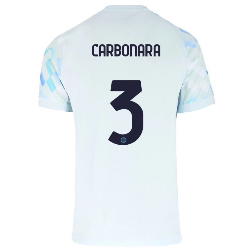 DanxenレディースMatteo Carbonara#3ホワイト ブルーアウェイシャツ2025/26ジャージーユニフォーム