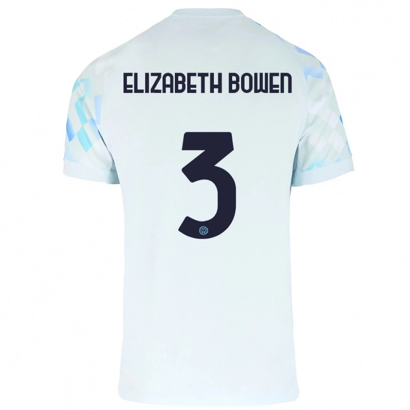 DanxenレディースKate Elizabeth Bowen#3ホワイト ブルーアウェイシャツ2025/26ジャージーユニフォーム