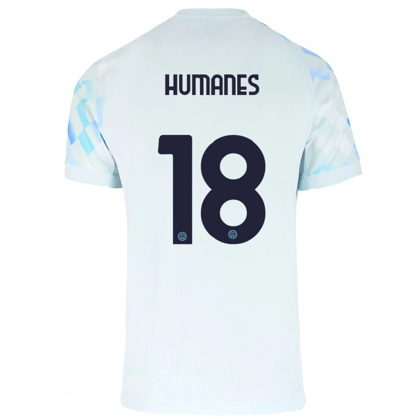 DanxenレディースHugo Humanes#18ホワイト ブルーアウェイシャツ2025/26ジャージーユニフォーム
