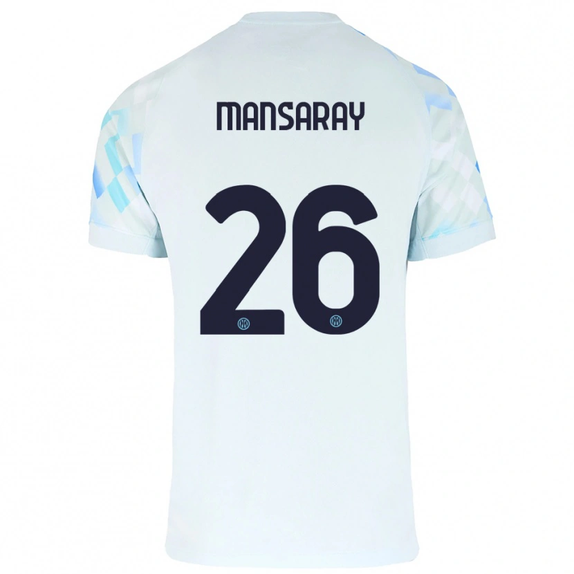 DanxenレディースJasmin Mansaray#26ホワイト ブルーアウェイシャツ2025/26ジャージーユニフォーム