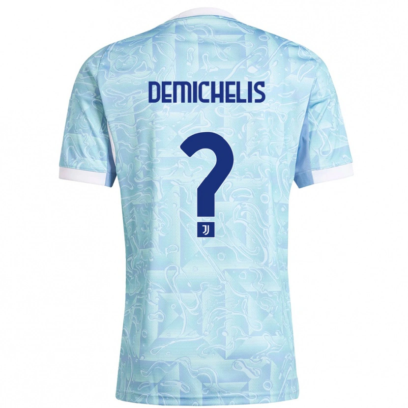 DanxenレディースEmanuele Demichelis#0スカイブルー イエローアウェイシャツ2025/26ジャージーユニフォーム