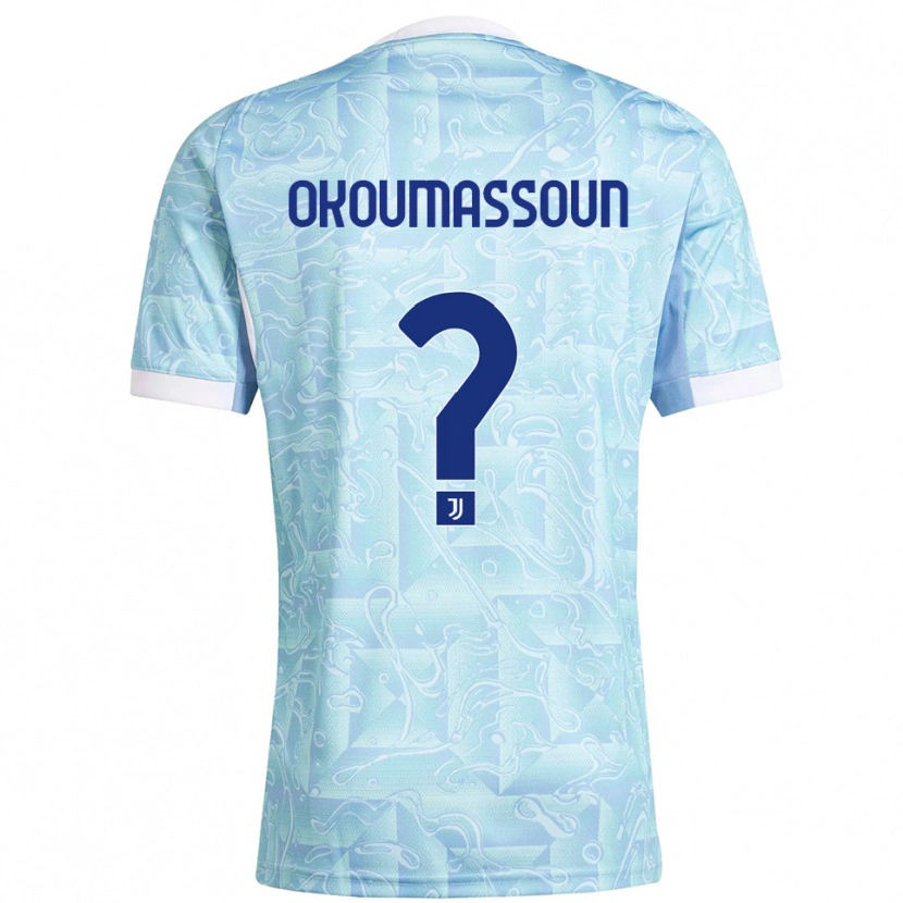 DanxenレディースIsmaele Okoumassoun#0スカイブルー イエローアウェイシャツ2025/26ジャージーユニフォーム