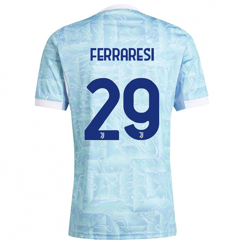 DanxenレディースEleonora Ferraresi#29スカイブルー イエローアウェイシャツ2025/26ジャージーユニフォーム