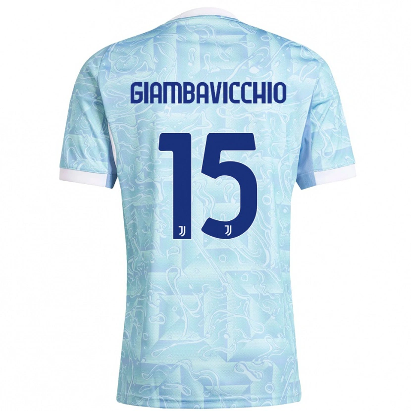 DanxenレディースFranco Giambavicchio#15スカイブルー イエローアウェイシャツ2025/26ジャージーユニフォーム