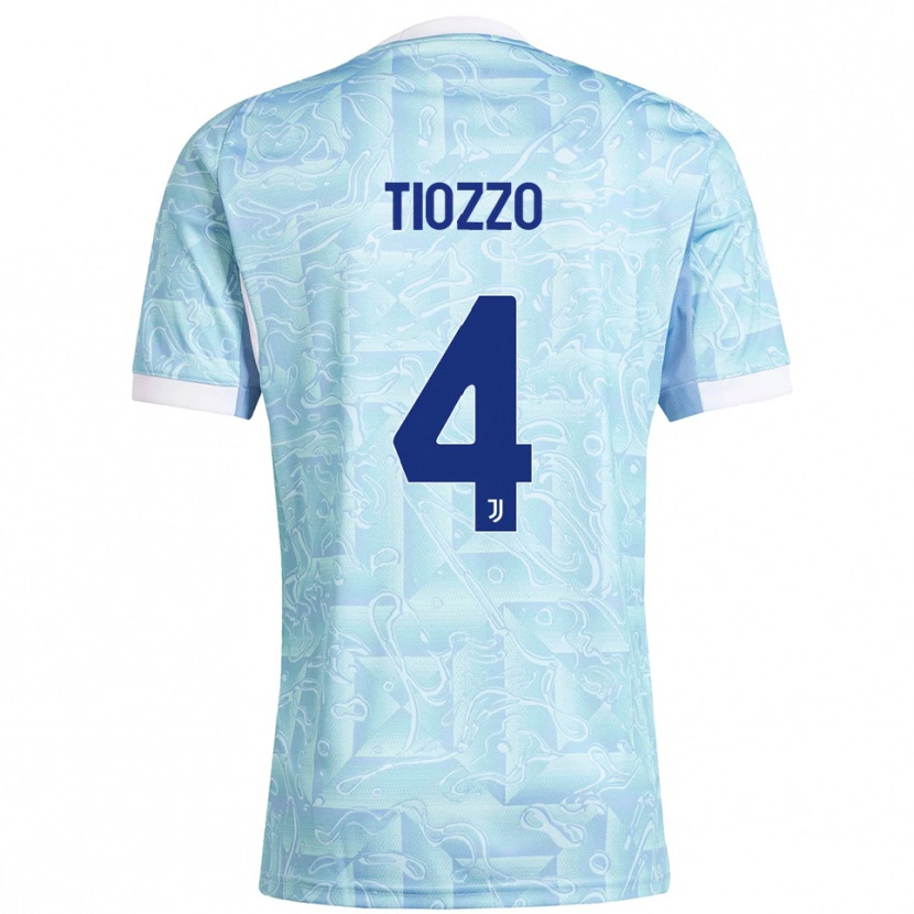 DanxenレディースMarco Tiozzo#4スカイブルー イエローアウェイシャツ2025/26ジャージーユニフォーム
