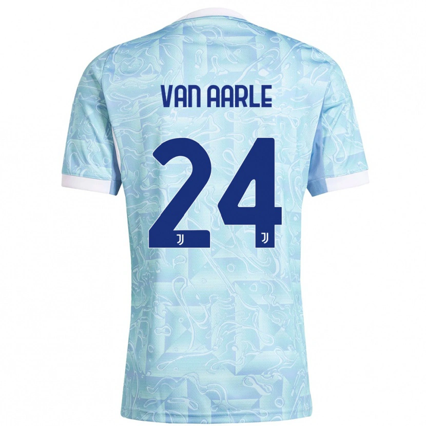 DanxenレディースShane Van Aarle#24スカイブルー イエローアウェイシャツ2025/26ジャージーユニフォーム