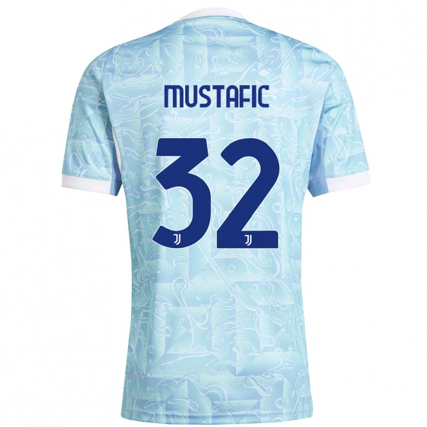 DanxenレディースEmma Mustafic#32スカイブルー イエローアウェイシャツ2025/26ジャージーユニフォーム