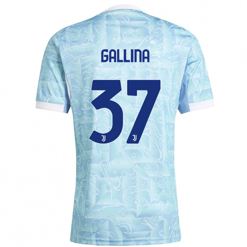 DanxenレディースArianna Gallina#37スカイブルー イエローアウェイシャツ2025/26ジャージーユニフォーム