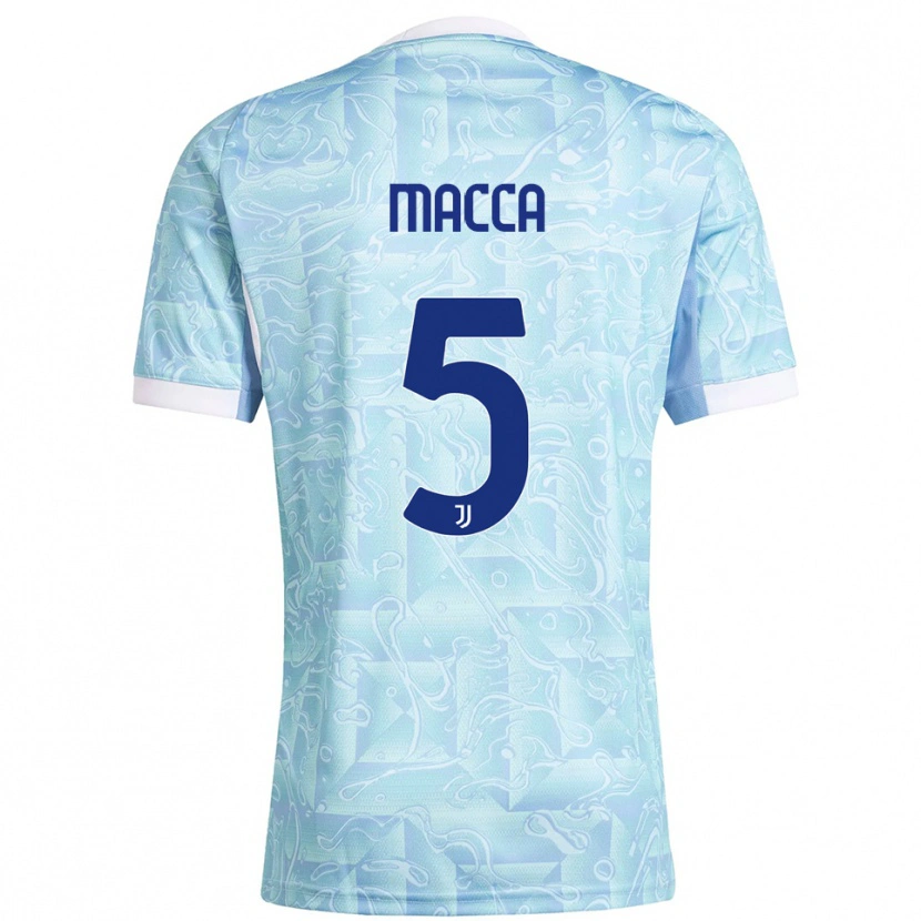 DanxenレディースFederico Macca#5スカイブルー イエローアウェイシャツ2025/26ジャージーユニフォーム