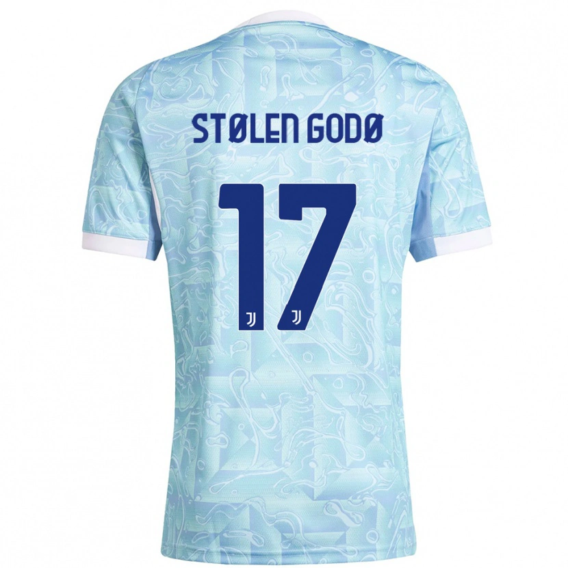 DanxenレディースEmma Stølen Godø#17スカイブルー イエローアウェイシャツ2025/26ジャージーユニフォーム