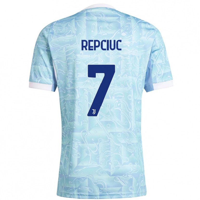 DanxenレディースGabriel Repciuc#7スカイブルー イエローアウェイシャツ2025/26ジャージーユニフォーム