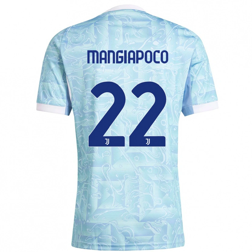 DanxenレディースStefano Mangiapoco#22スカイブルー イエローアウェイシャツ2025/26ジャージーユニフォーム