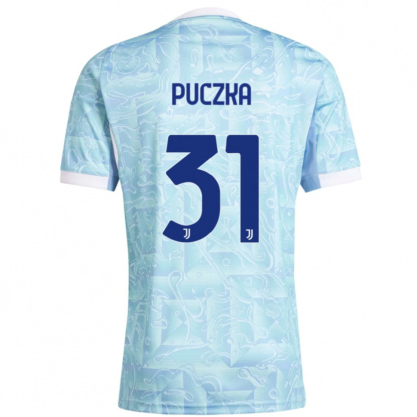 DanxenレディースDavid Puczka#31スカイブルー イエローアウェイシャツ2025/26ジャージーユニフォーム