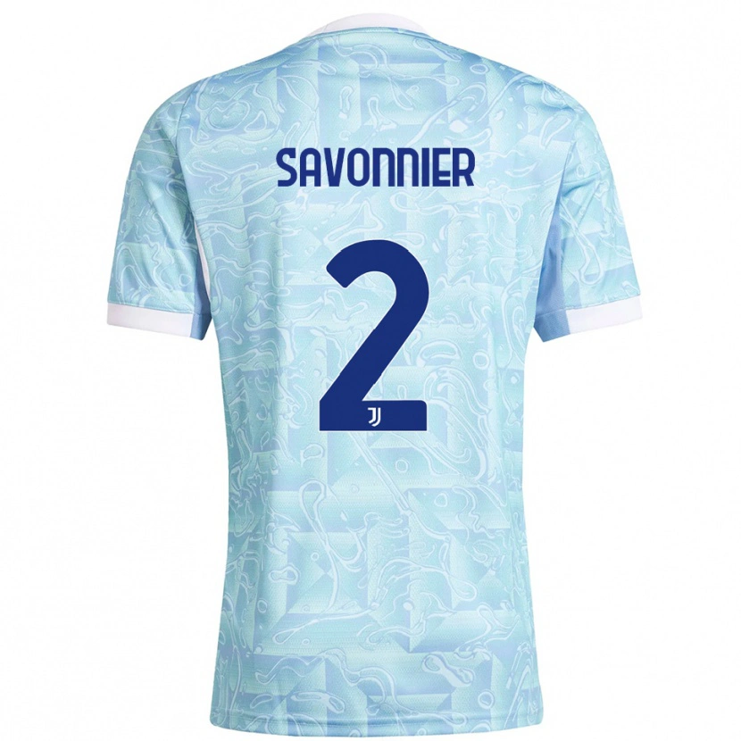 DanxenレディースNelson Savonnier#2スカイブルー イエローアウェイシャツ2025/26ジャージーユニフォーム