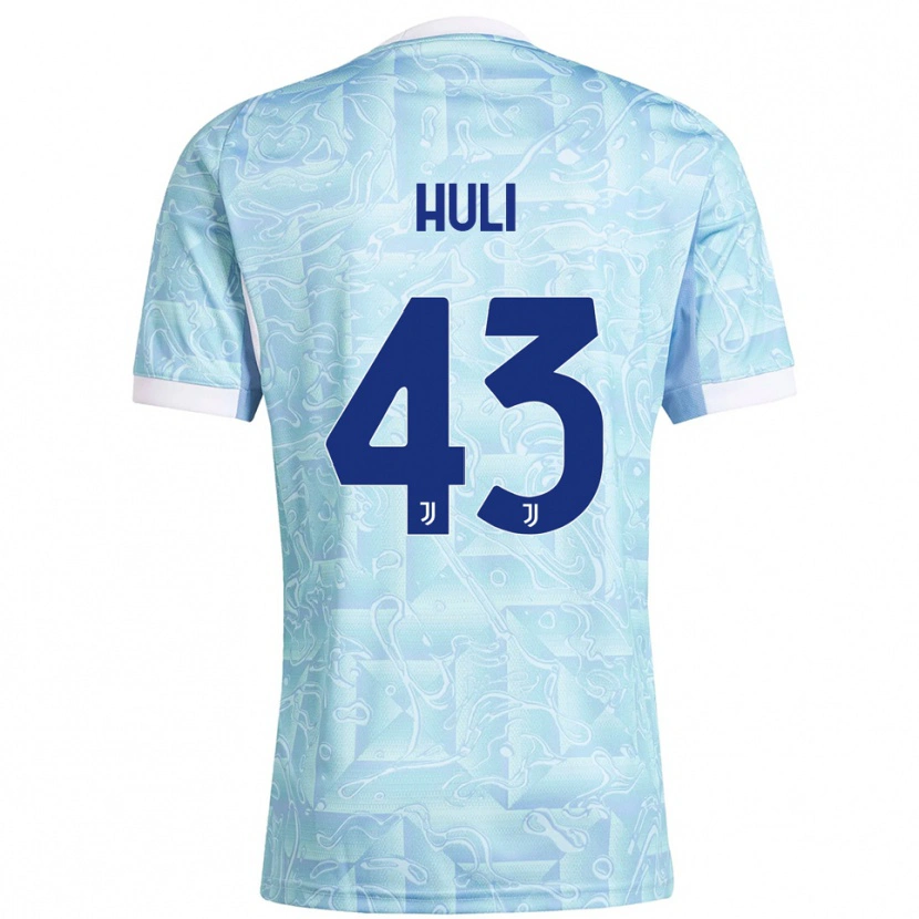 DanxenレディースRaffaele Huli#43スカイブルー イエローアウェイシャツ2025/26ジャージーユニフォーム