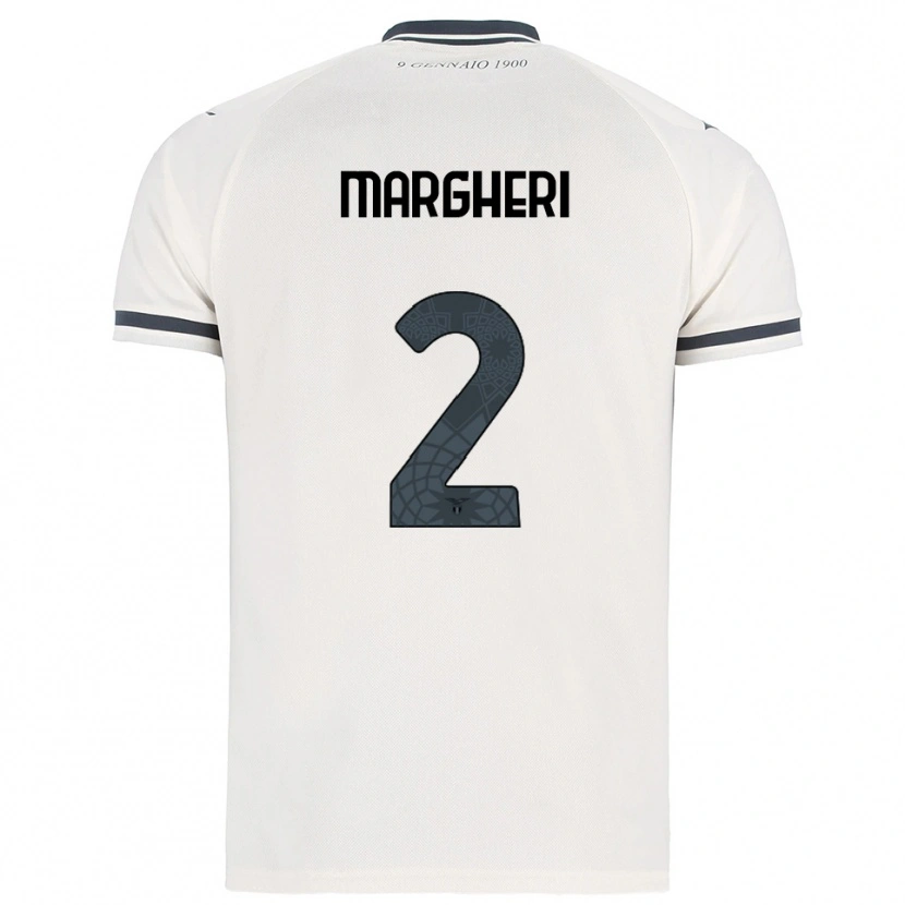 DanxenレディースEmanuele Margheri#2ホワイト ネイビーアウェイシャツ2025/26ジャージーユニフォーム