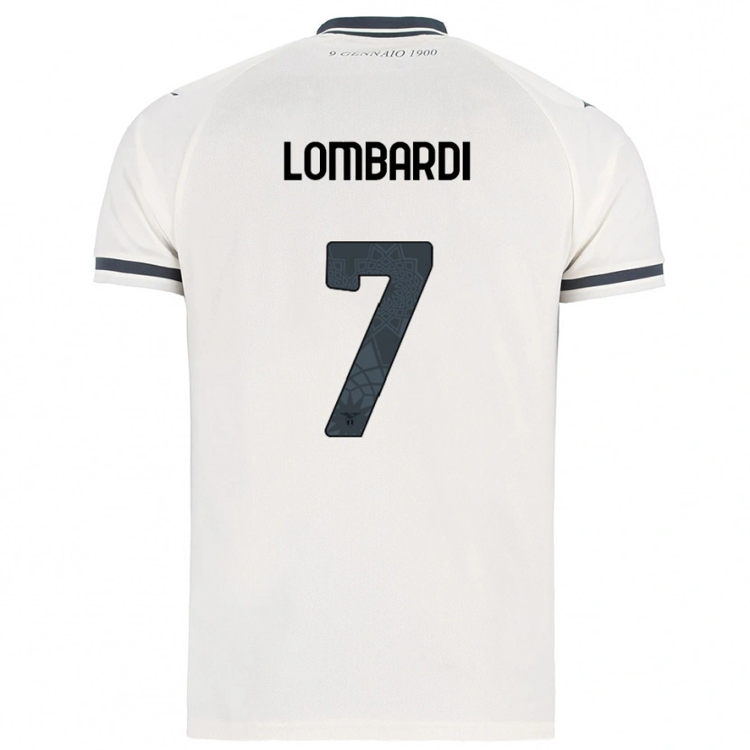 DanxenレディースPierlorenzo Lombardi#7ホワイト ネイビーアウェイシャツ2025/26ジャージーユニフォーム