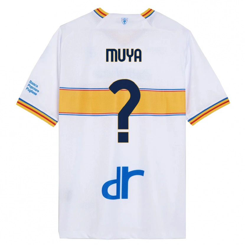 DanxenレディースMattia Muya#0ホワイト イエローアウェイシャツ2025/26ジャージーユニフォーム