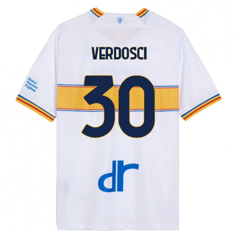 DanxenレディースSimone Verdosci#30ホワイト イエローアウェイシャツ2025/26ジャージーユニフォーム