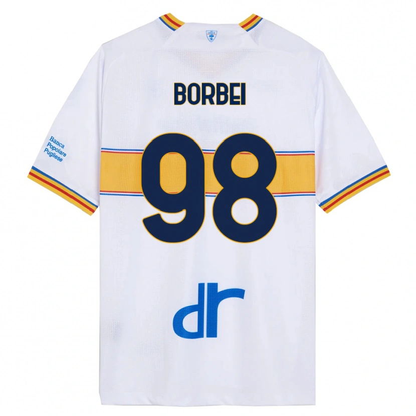 DanxenレディースAlexandru Borbei#98ホワイト イエローアウェイシャツ2025/26ジャージーユニフォーム