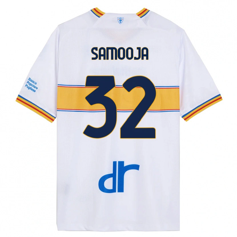 DanxenレディースJasper Samooja#32ホワイト イエローアウェイシャツ2025/26ジャージーユニフォーム
