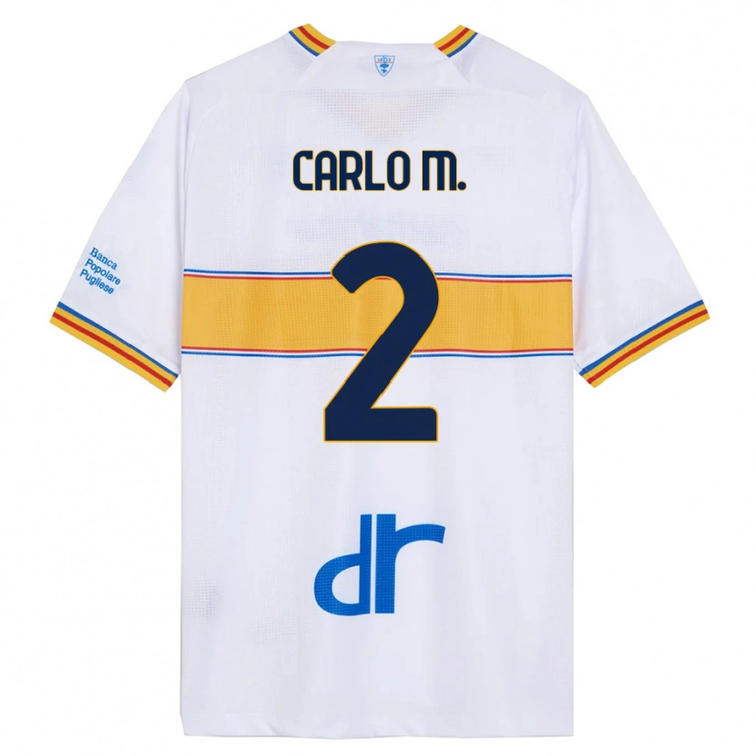 DanxenレディースCarlo Mariano#2ホワイト イエローアウェイシャツ2025/26ジャージーユニフォーム