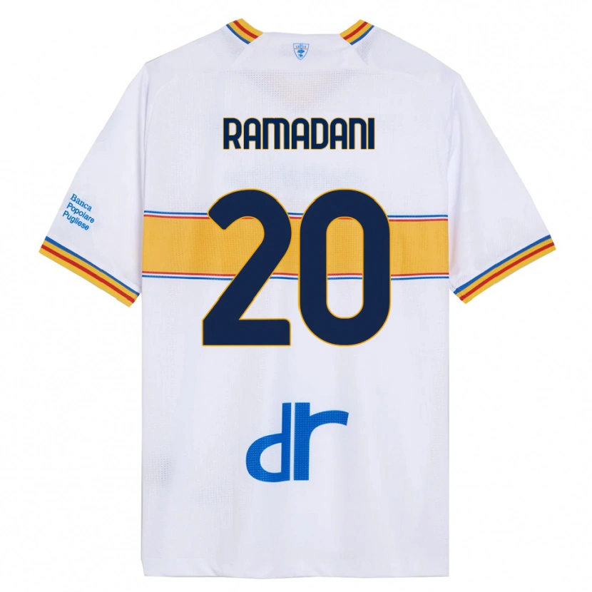 Danxenレディースイルベル・ラマダニ#20ホワイト イエローアウェイシャツ2025/26ジャージーユニフォーム