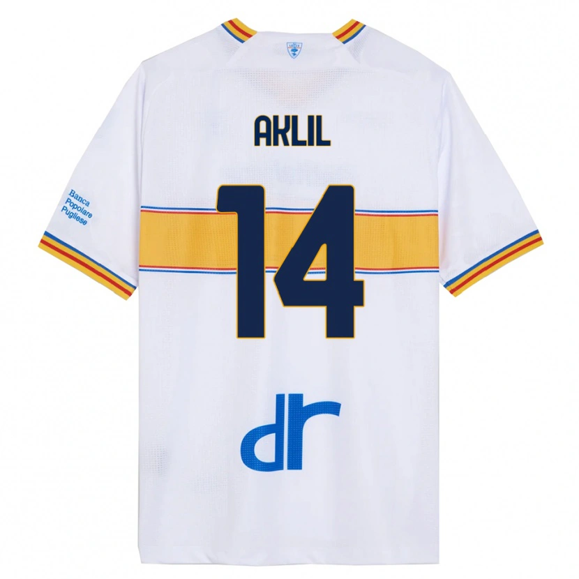 DanxenレディースLino Aklil#14ホワイト イエローアウェイシャツ2025/26ジャージーユニフォーム