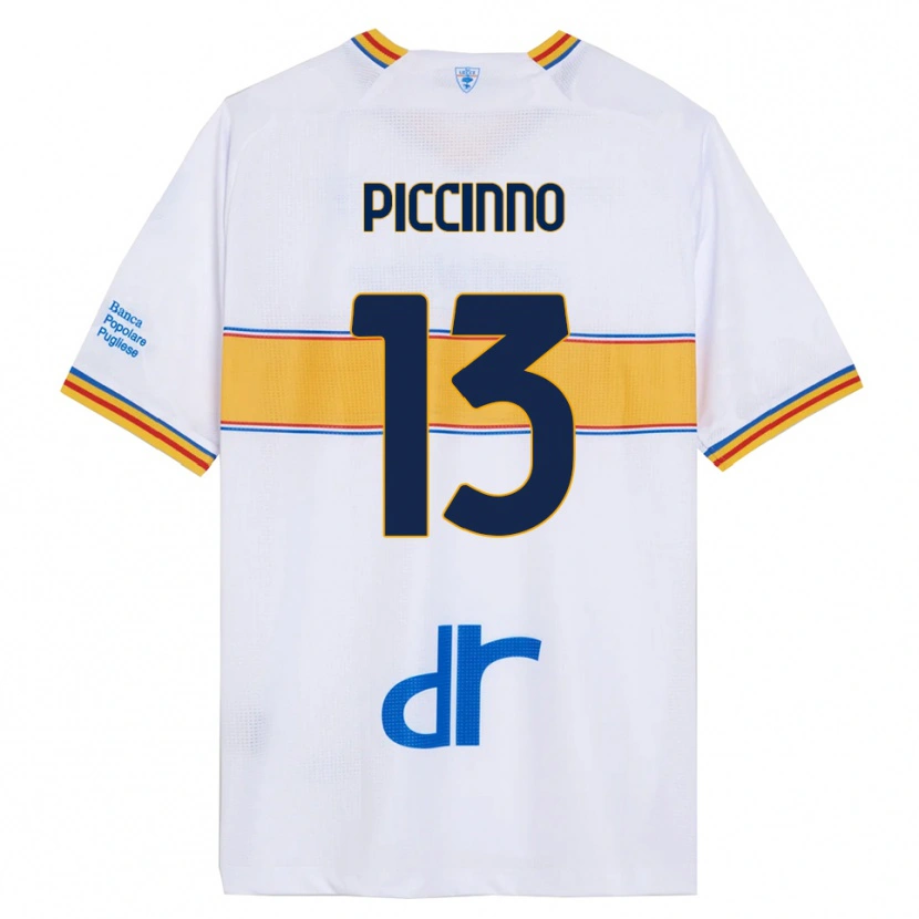 DanxenレディースDaniele Piccinno#13ホワイト イエローアウェイシャツ2025/26ジャージーユニフォーム
