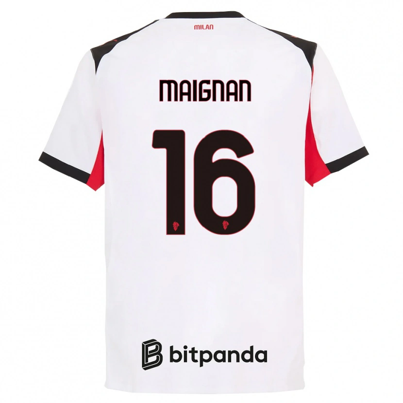 Danxenレディースマイク・メニャン#16ホワイト ブラックアウェイシャツ2025/26ジャージーユニフォーム