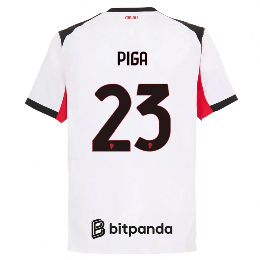DanxenレディースJulie Piga#23ホワイト ブラックアウェイシャツ2025/26ジャージーユニフォーム