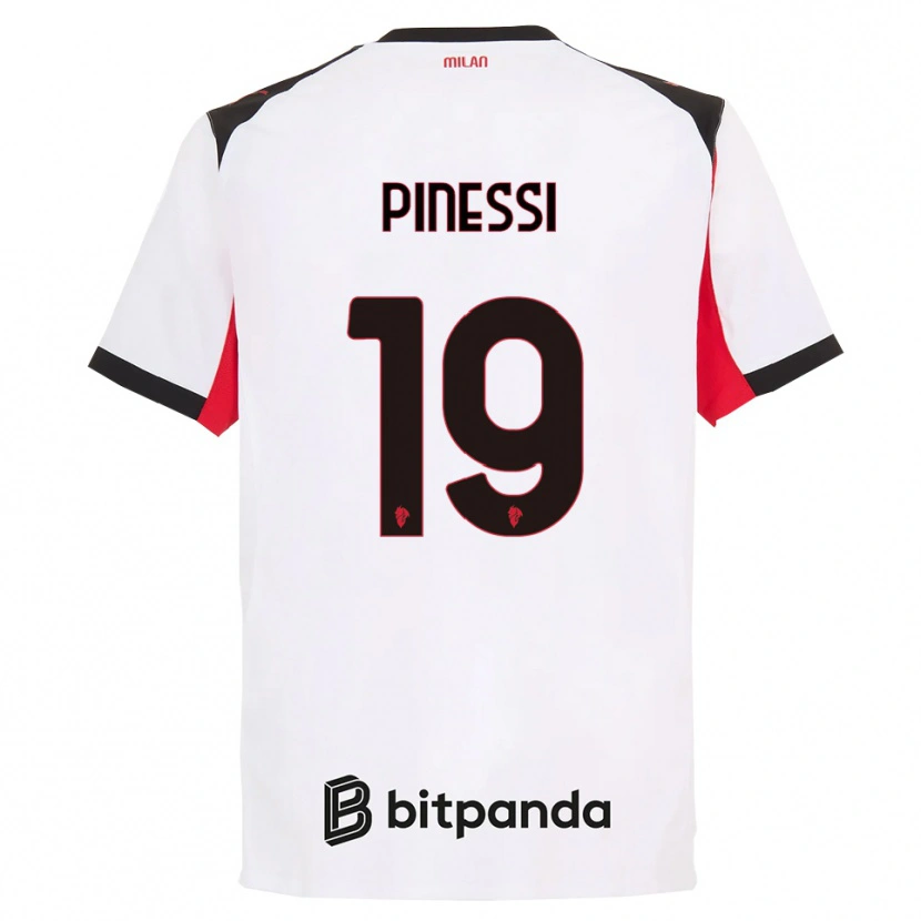 DanxenレディースRiccardo Pinessi#19ホワイト ブラックアウェイシャツ2025/26ジャージーユニフォーム