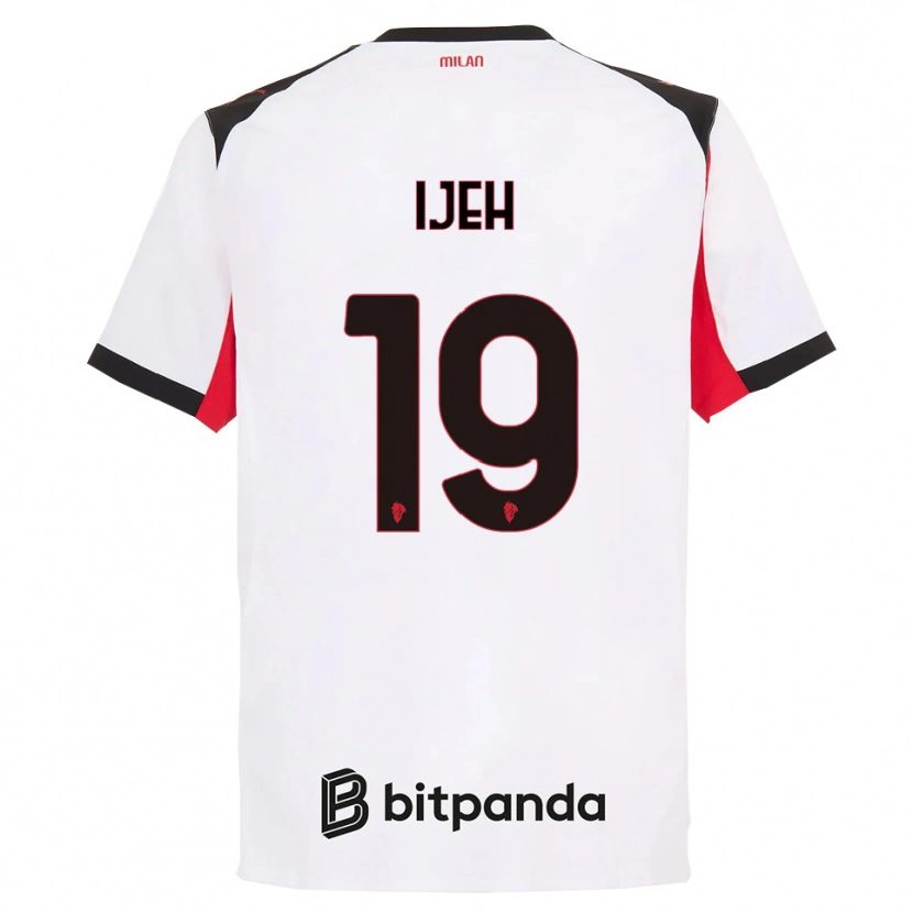 DanxenレディースEvelyn Ijeh#19ホワイト ブラックアウェイシャツ2025/26ジャージーユニフォーム