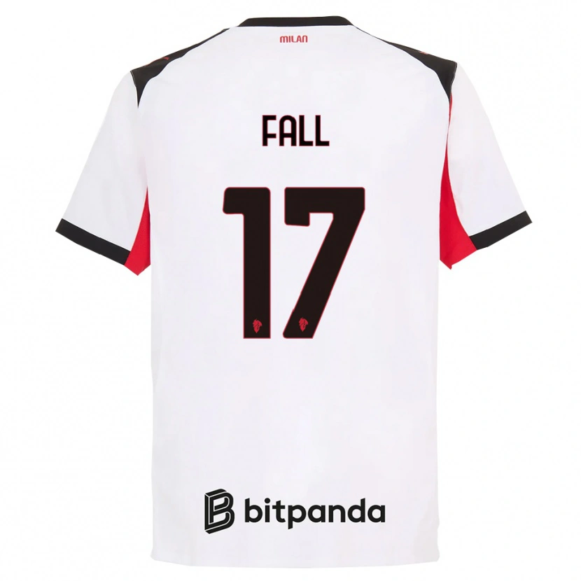 DanxenレディースMbarick Fall#17ホワイト ブラックアウェイシャツ2025/26ジャージーユニフォーム