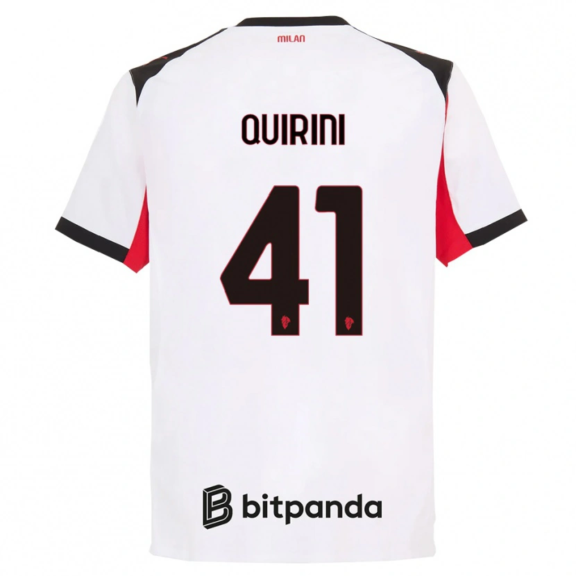 DanxenレディースEttore Quirini#41ホワイト ブラックアウェイシャツ2025/26ジャージーユニフォーム