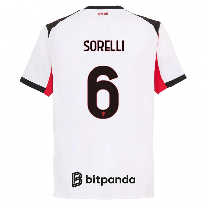 DanxenレディースNadine Sorelli#6ホワイト ブラックアウェイシャツ2025/26ジャージーユニフォーム