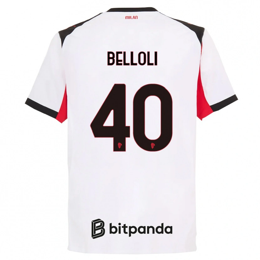 DanxenレディースSofia Belloli#40ホワイト ブラックアウェイシャツ2025/26ジャージーユニフォーム
