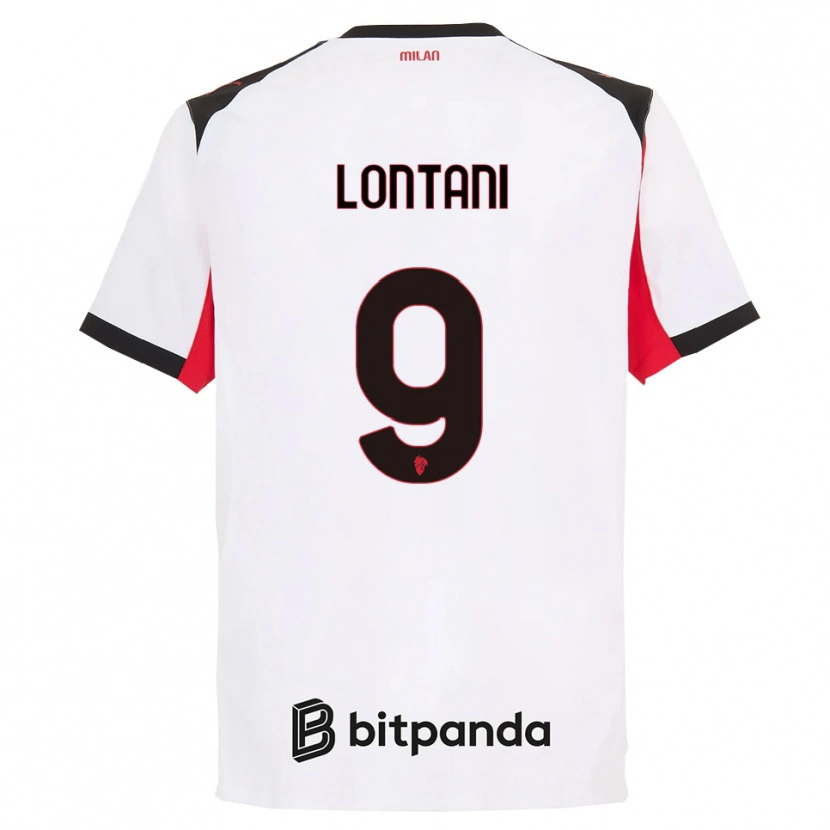 DanxenレディースSimone Lontani#9ホワイト ブラックアウェイシャツ2025/26ジャージーユニフォーム