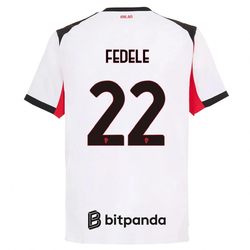 Danxenレディースノエミ・フェデレ#22ホワイト ブラックアウェイシャツ2025/26ジャージーユニフォーム