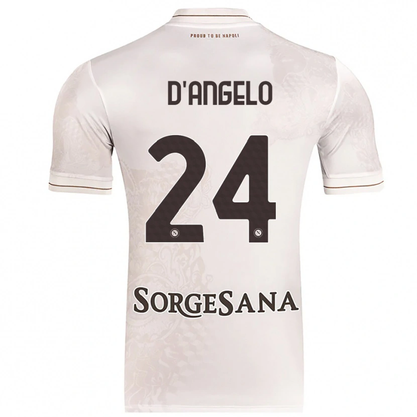 DanxenレディースAlessia D'angelo#24シャンパン ブラウンアウェイシャツ2025/26ジャージーユニフォーム