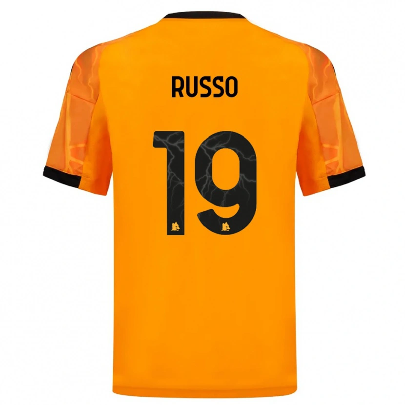 DanxenレディースFilippo Russo#19オレンジ ブラックアウェイシャツ2025/26ジャージーユニフォーム
