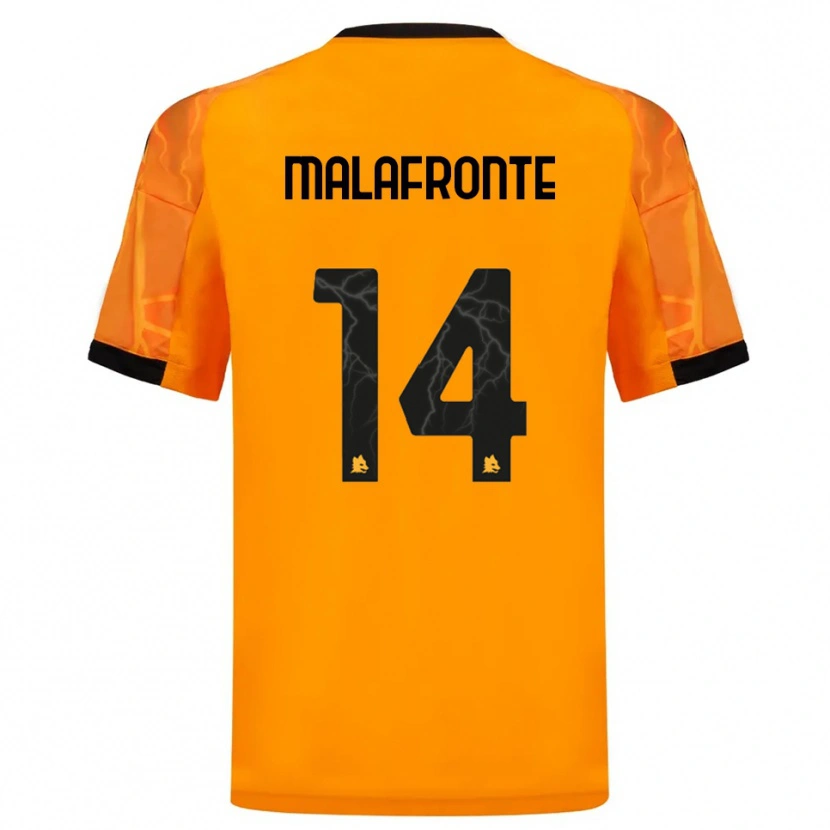DanxenレディースMatteo Malafronte#14オレンジ ブラックアウェイシャツ2025/26ジャージーユニフォーム