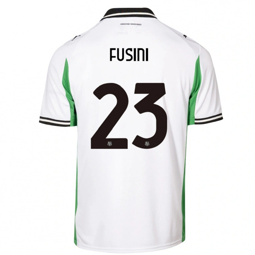 DanxenレディースMartina Fusini#23ホワイト グリーン ブラックアウェイシャツ2025/26ジャージーユニフォーム