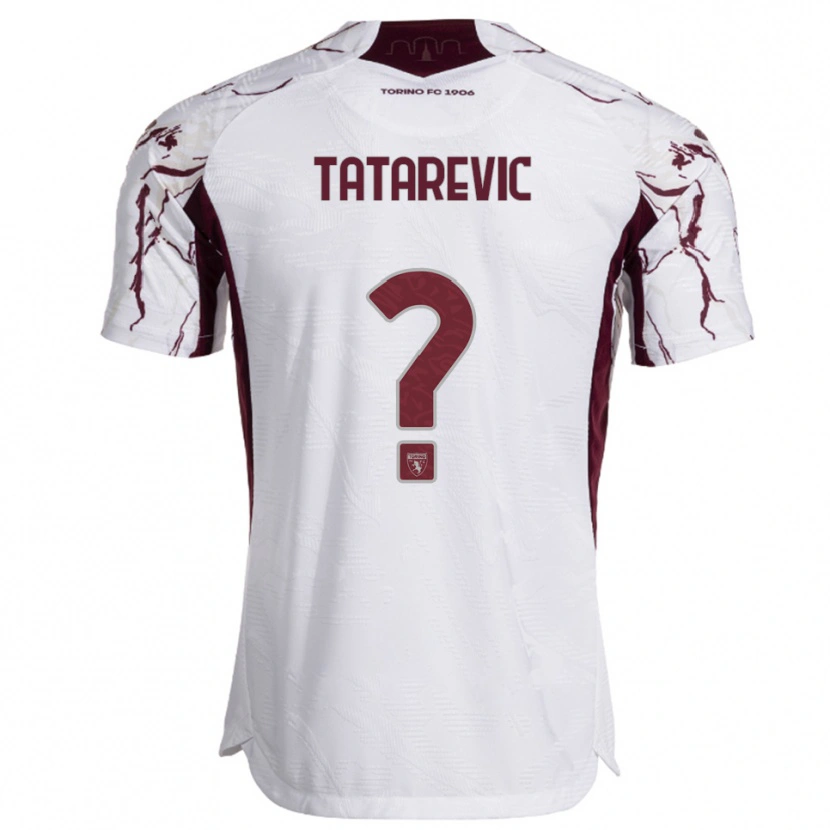 DanxenレディースDino Tatarevic#0ホワイト バーガンディアウェイシャツ2025/26ジャージーユニフォーム